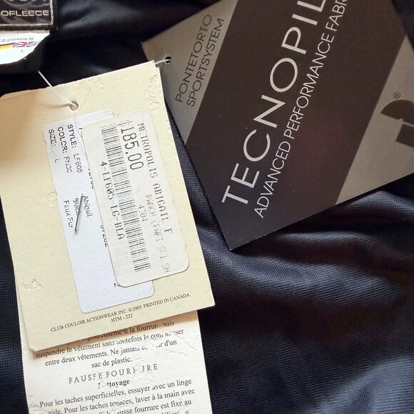 METROPOLIS "ABIGAIL" MICROFLEECE JACKET WITH FAUX FUR COLLAR AND CUFFS ~ NWT - Picture 7 of 8